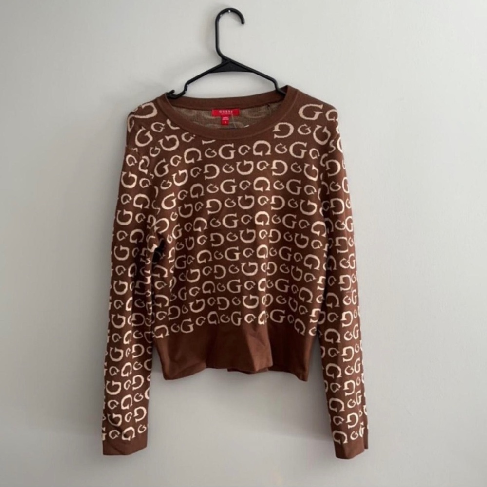 brown women’s size S Guess sweater.